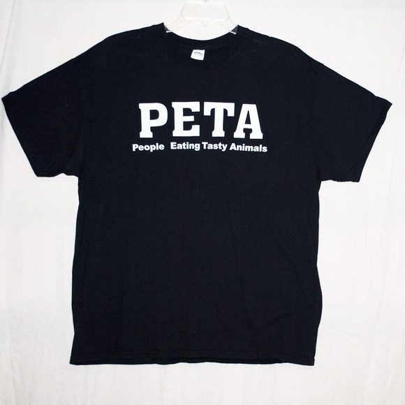 Branson MO Novelty T-Shirt PETA Fat People Graphic Tee Men's Black - Picture 1 of 5